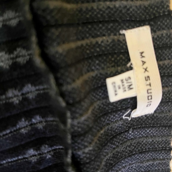 Max Studio S/M Black & Grey Short Skirt - Picture 3 of 3